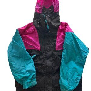 Colorful Columbia Hooded Ski Jacket